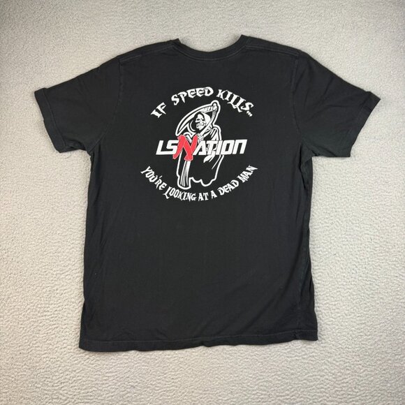 LS Nation Shirt Men's Extra Large GM Chevy Racing Cars Grim Reaper Short Sleeve - Picture 3 of 8